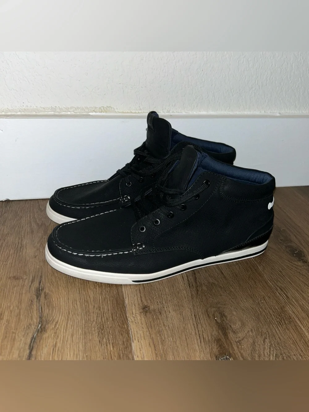 Aldo men’s size 12Black Chukka Boots with White Accented Sole